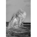 Vague à Lesconil (f-29), noir et blanc